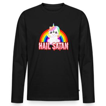 Satanism - Men's Premium Organic Long Sleeve Shirt - black - Front - Nico (187cm)