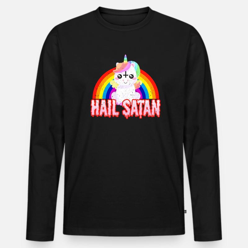 Satanismus - Männer Premium Bio Langarmshirt - Schwarz
