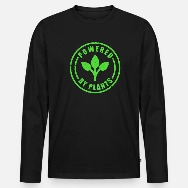 Vegan - Männer Premium Bio Langarmshirt - Schwarz