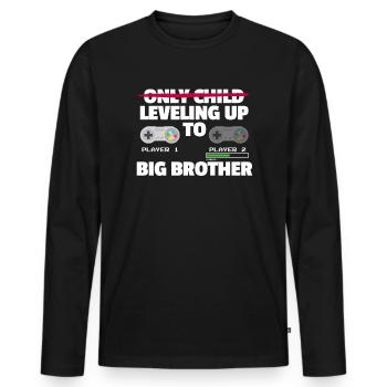Big Brother - Men's Premium Organic Long Sleeve Shirt - black - Front - Nico (187cm)