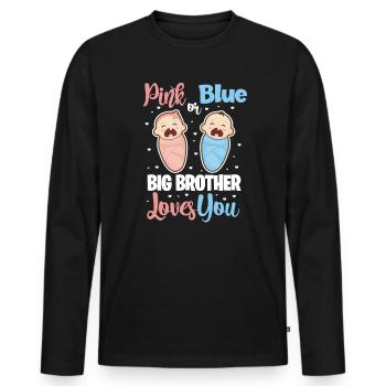 Big Brother - Men's Premium Organic Long Sleeve Shirt - black - Front - Nico (187cm)