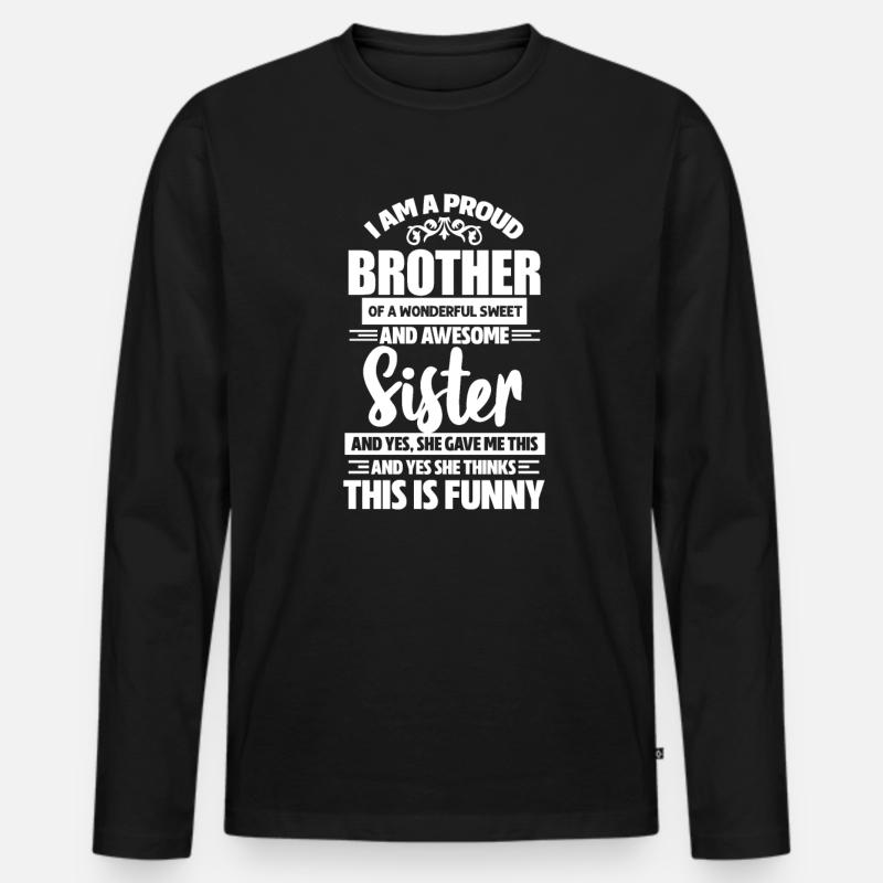 Bruder - Männer Premium Bio Langarmshirt - Schwarz