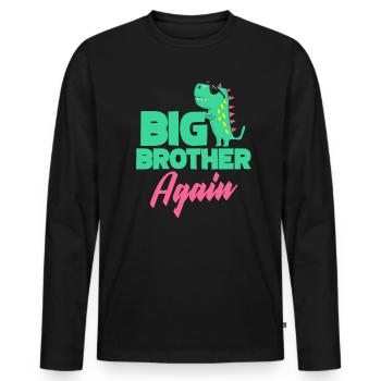 Big Brother - Men's Premium Organic Long Sleeve Shirt - black - Front - Nico (187cm)