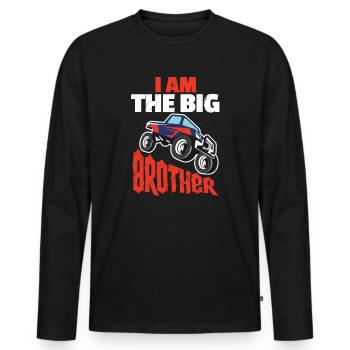 Big Brother - Men's Premium Organic Long Sleeve Shirt - black - Front - Nico (187cm)