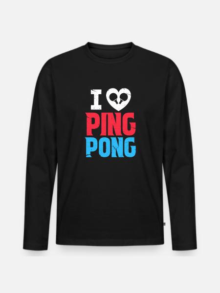 ping-pong - Men's Premium Organic Long Sleeve Shirt - black