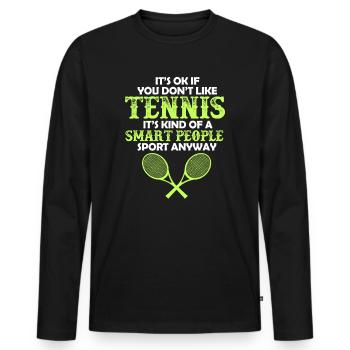 Tennis tennis player Tennis racket Tennis court - Men's Premium Organic Long Sleeve Shirt - black - Front - Nico (187cm)