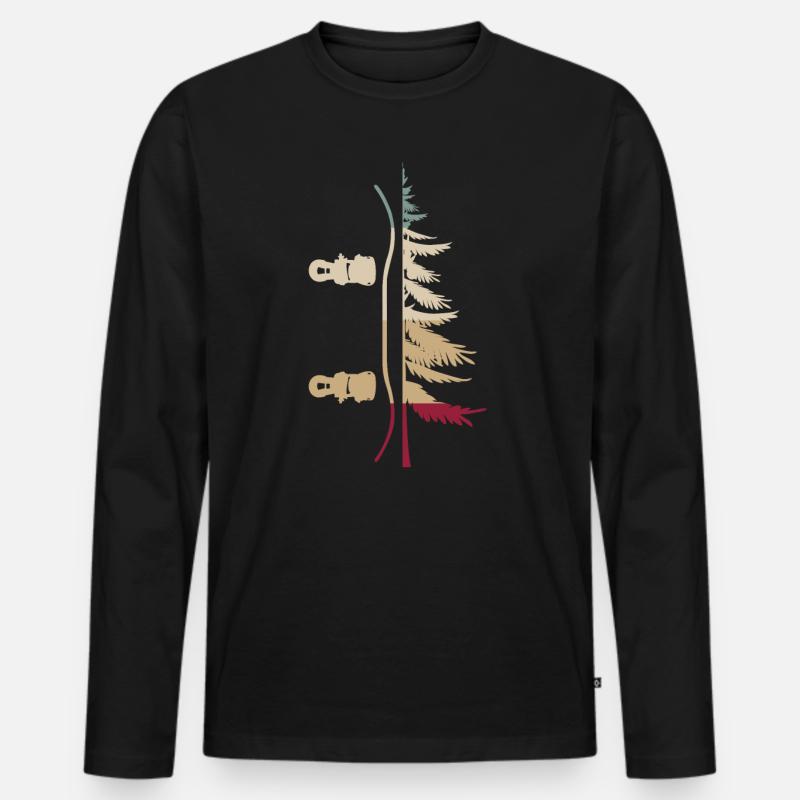 Snowboard - Männer Premium Bio Langarmshirt - Schwarz
