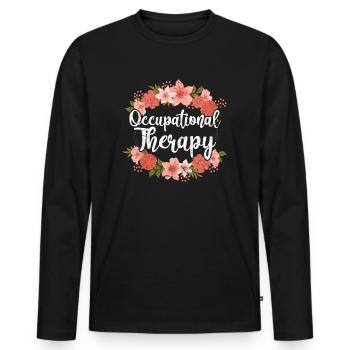 occupational Therapy - Men's Premium Organic Long Sleeve Shirt - black - Front - Nico (187cm)