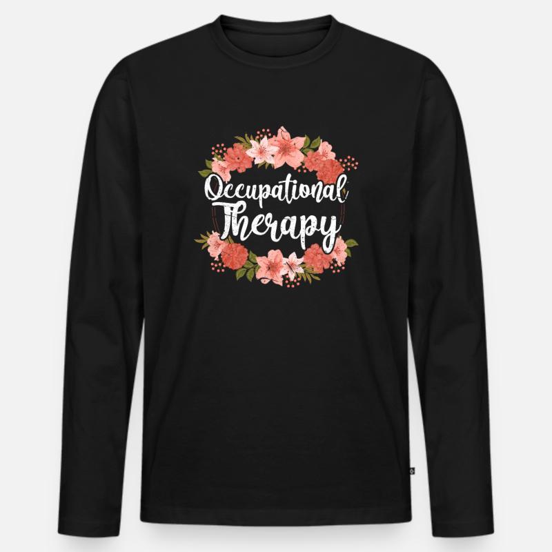 Ergotherapie - Männer Premium Bio Langarmshirt - Schwarz