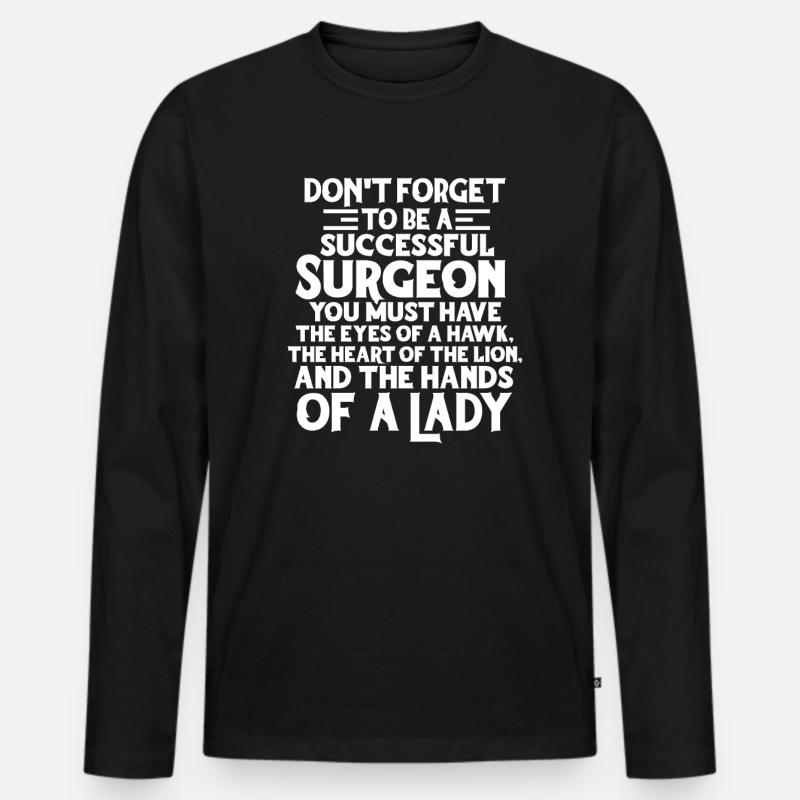 Chirurg - Männer Premium Bio Langarmshirt - Schwarz
