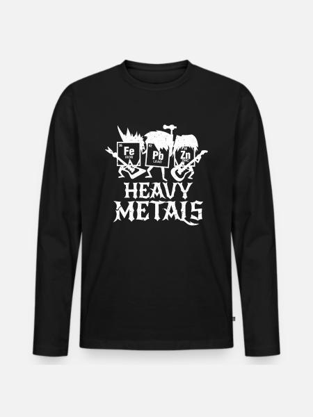 Chemie Heavy Metal Wissenschaft Eisen Geschenk - Männer Premium Bio Langarmshirt - Schwarz