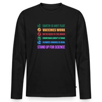 Wissenschaft Wissenschaftler Nerd Chemie Geschenk - Männer Premium Bio Langarmshirt - Schwarz - Vorne - Nico (187cm)
