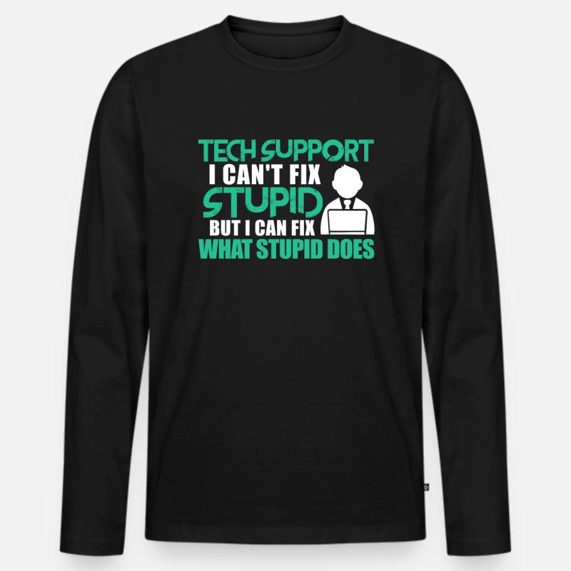 Technischer Support Computer IT Programmierer Männer Premium Bio Langarmshirt