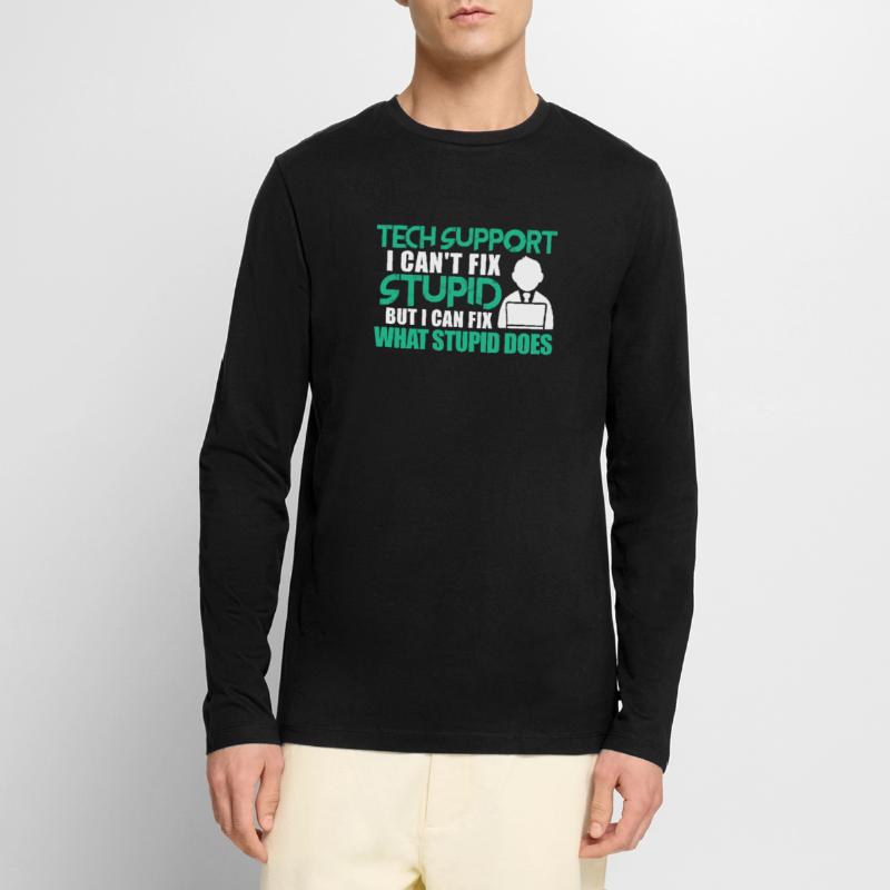 Technischer Support Computer IT Programmierer Männer Premium Bio Langarmshirt