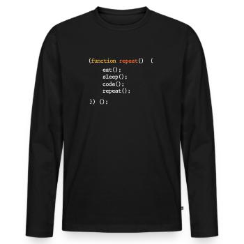Programmierer - Männer Premium Bio Langarmshirt - Schwarz - Vorne - Nico (187cm)