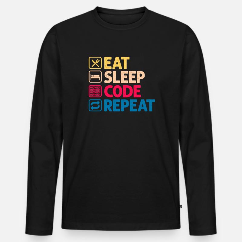 Programmierer Code Informatik Coder Geschenk Männer Premium Bio Langarmshirt