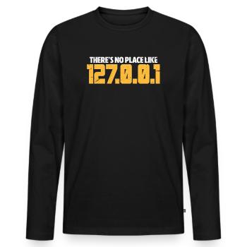 Programmierer Code Informatik Coder Geschenk - Männer Premium Bio Langarmshirt - Schwarz - Vorne - Nico (187cm)