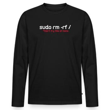 Programmierer Code Informatik Coder Geschenk - Männer Premium Bio Langarmshirt - Schwarz - Vorne - Nico (187cm)