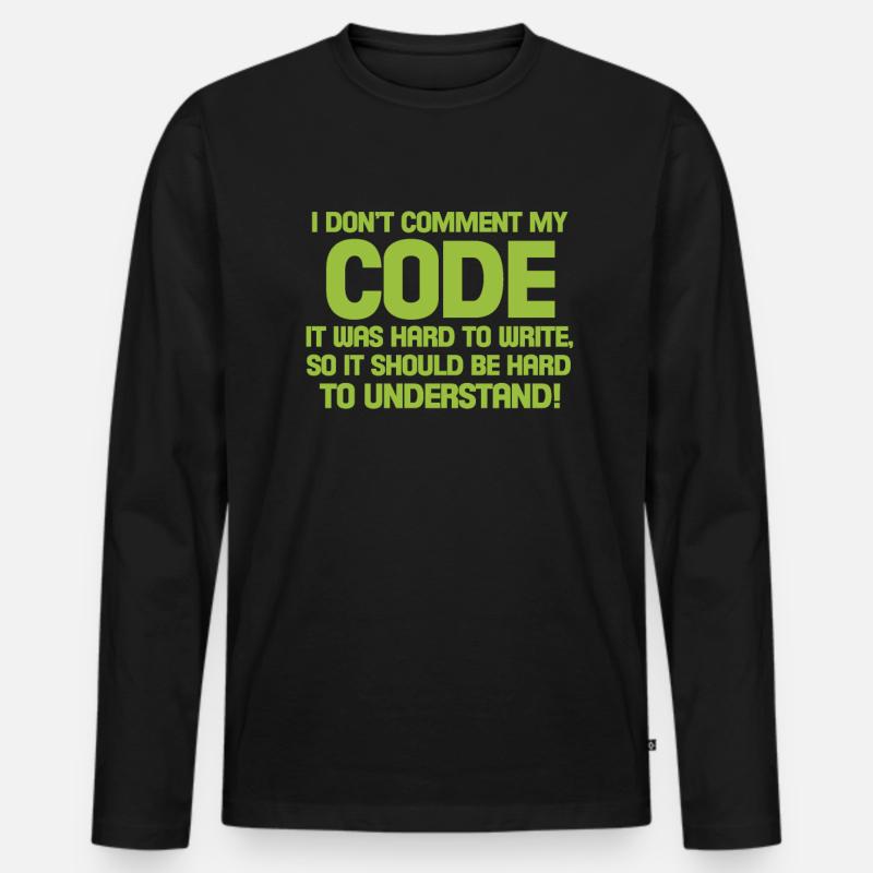 Programmierer - Männer Premium Bio Langarmshirt - Schwarz