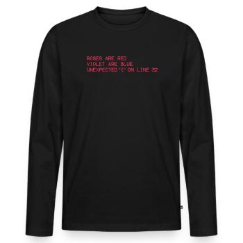 Cadeau de programmation codeur codeur programmeur - T-shirt manches longues Premium bio Homme - noir - Devant - Nico (187cm)