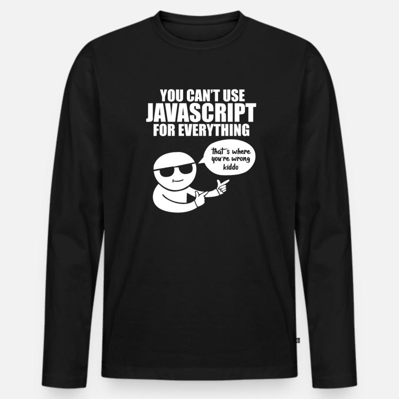 Programmeur Javascript - T-shirt manches longues Premium bio Homme - noir