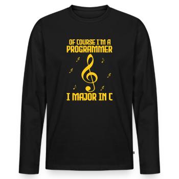 Programmierer Code Informatik Coder Programmieren - Männer Premium Bio Langarmshirt - Schwarz - Vorne - Nico (187cm)