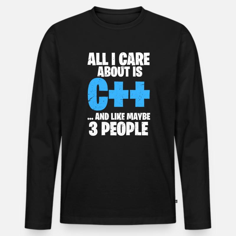 Programmierer C++ Code Coder Programmieren Männer Premium Bio Langarmshirt