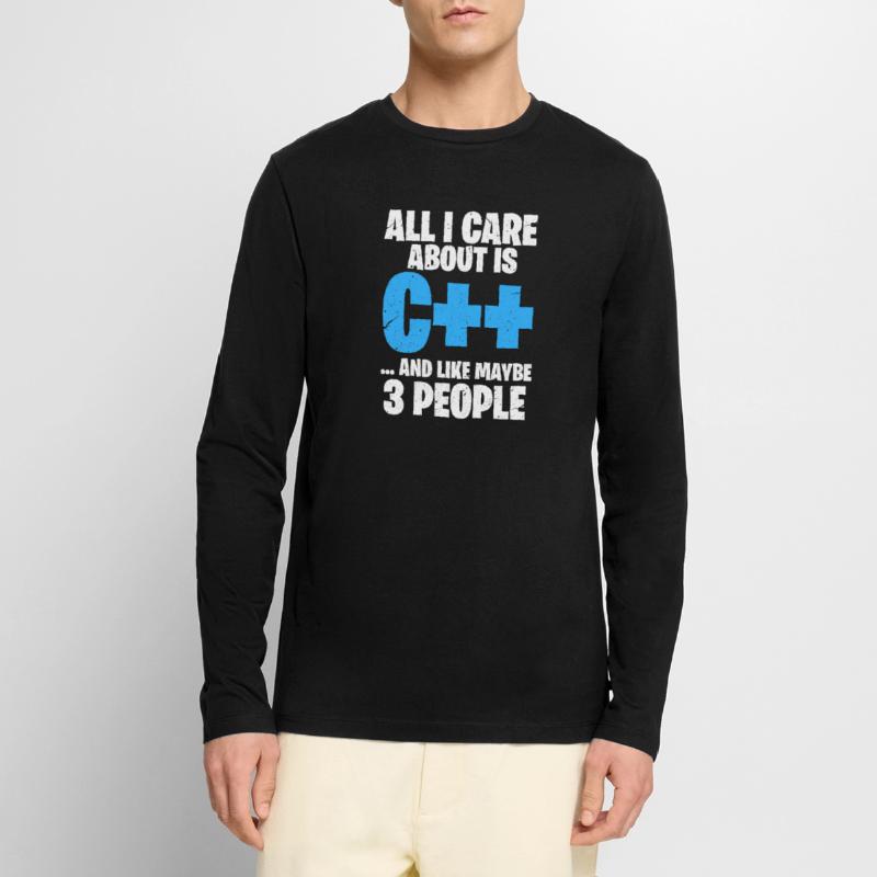 Programmierer C++ Code Coder Programmieren Männer Premium Bio Langarmshirt