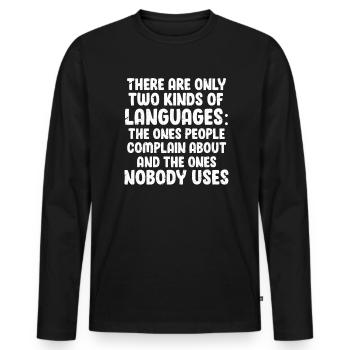Programmierer Code Informatik Coder Programmieren - Männer Premium Bio Langarmshirt - Schwarz - Vorne - Nico (187cm)