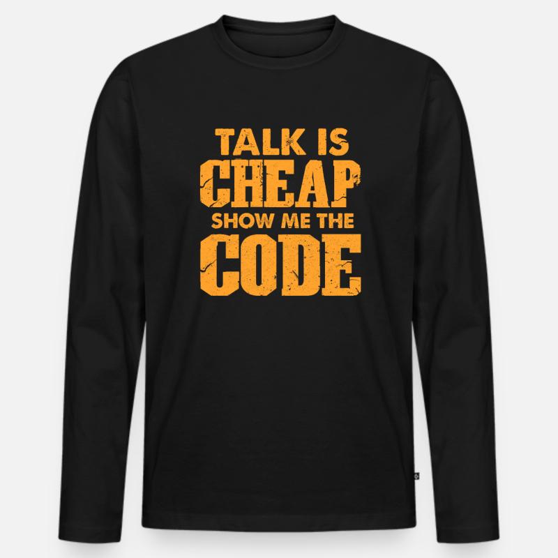 Programmierer - Männer Premium Bio Langarmshirt - Schwarz
