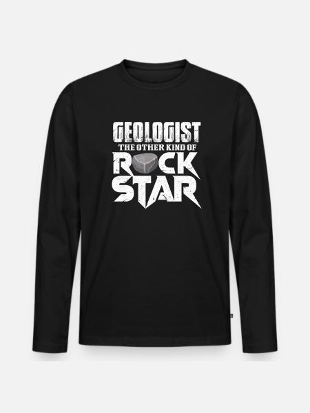 géologue - T-shirt manches longues Premium bio Homme - noir