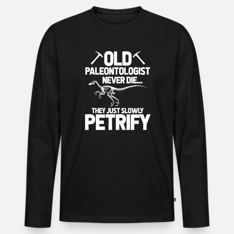 Paläontologie - Männer Premium Bio Langarmshirt - Schwarz