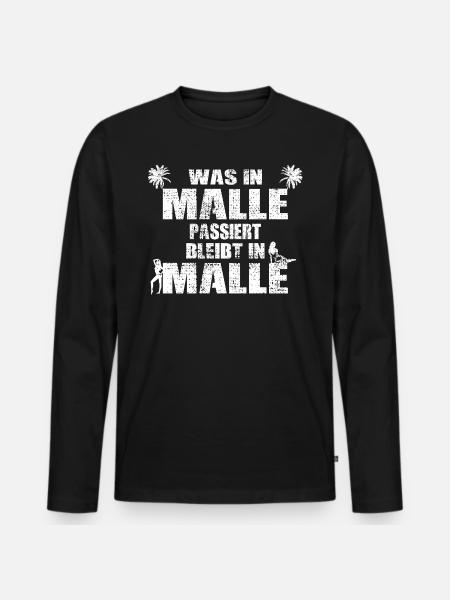 Malle Mallorca holidays - Men's Premium Organic Long Sleeve Shirt - black