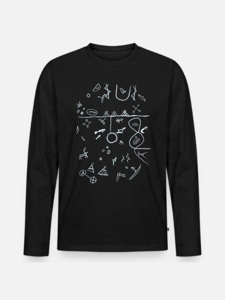 runebommen - Men's Premium Organic Long Sleeve Shirt - black