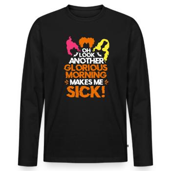 Halloween - Men's Premium Organic Long Sleeve Shirt - black - Front - Nico (187cm)