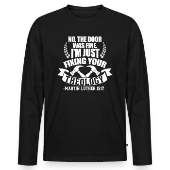Martin Luther King - Men's Premium Organic Long Sleeve Shirt - black - Front - Nico (187cm)