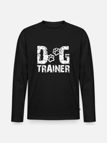 Dog trainer - Men's Premium Organic Long Sleeve Shirt - black