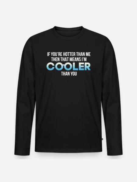 hot and cold - Men's Premium Organic Long Sleeve Shirt - black
