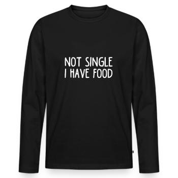 Ich habe Essen - Männer Premium Bio Langarmshirt - Schwarz - Vorne - Nico (187cm)