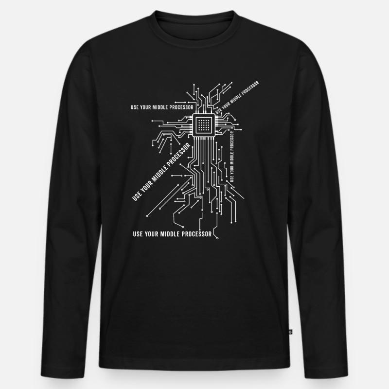 Schaltplan - Männer Premium Bio Langarmshirt - Schwarz