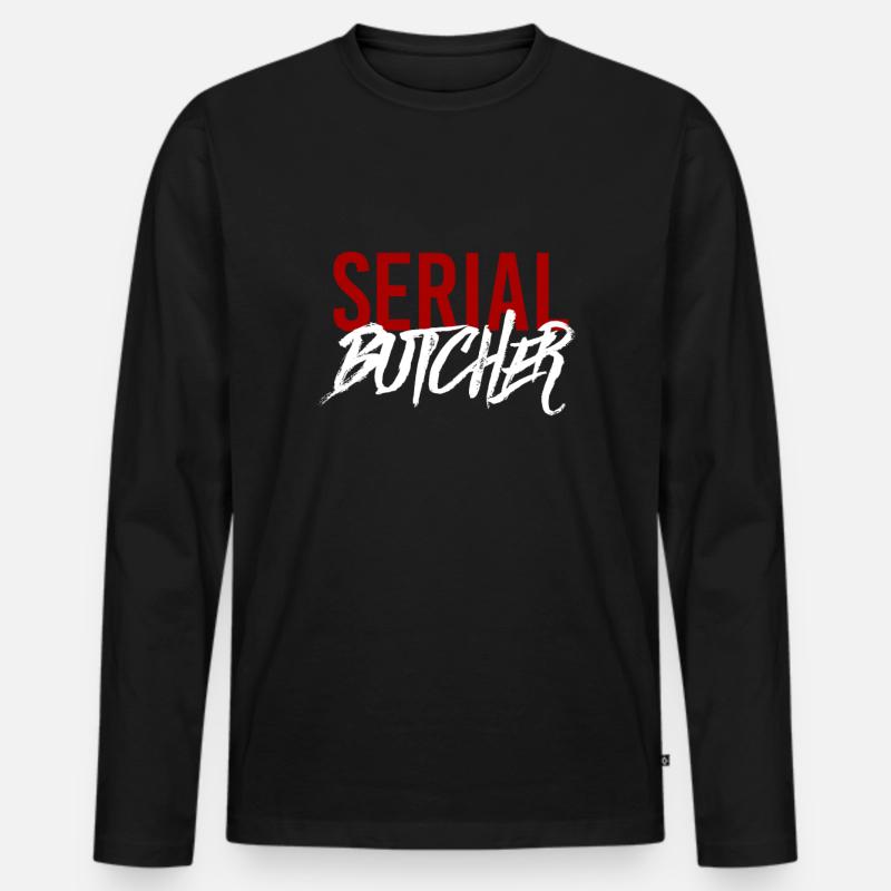 Serienschlächter - Männer Premium Bio Langarmshirt - Schwarz