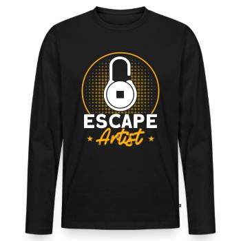 Schlösser knacken Entfesselungskünstler Geschenk - Männer Premium Bio Langarmshirt - Schwarz - Vorne - Nico (187cm)