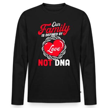 Adoption Pflegeeltern Adoptiveltern Geschenk - Männer Premium Bio Langarmshirt - Schwarz - Vorne - Nico (187cm)