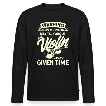 Violinist Orchestra-Violinist Violinist Gesche - Men's Premium Organic Long Sleeve Shirt - black - Front - Nico (187cm)