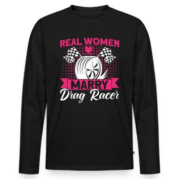 Racing Car Drag Racing Car Racing Gift - Men's Premium Organic Long Sleeve Shirt - black - Front - Nico (187cm)
