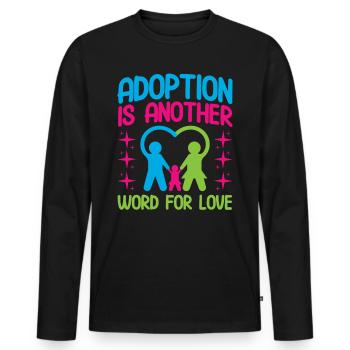 Adoptive parents Adoption of children Foster parents - Men's Premium Organic Long Sleeve Shirt - black - Front - Nico (187cm)