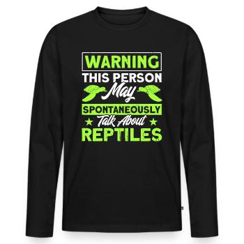 Reptile Reptile Lizards Gift - Men's Premium Organic Long Sleeve Shirt - black - Front - Nico (187cm)