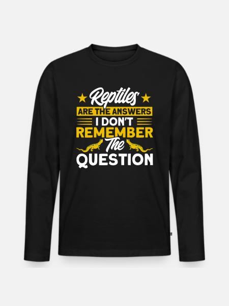 Reptile Snake Reptiles Gift - Men's Premium Organic Long Sleeve Shirt - black