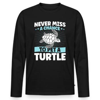 Sea turtle Sea turtles Turtles - Men's Premium Organic Long Sleeve Shirt - black - Front - Nico (187cm)