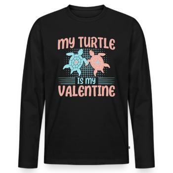 Sea turtles Sea turtles Turtles - Men's Premium Organic Long Sleeve Shirt - black - Front - Nico (187cm)